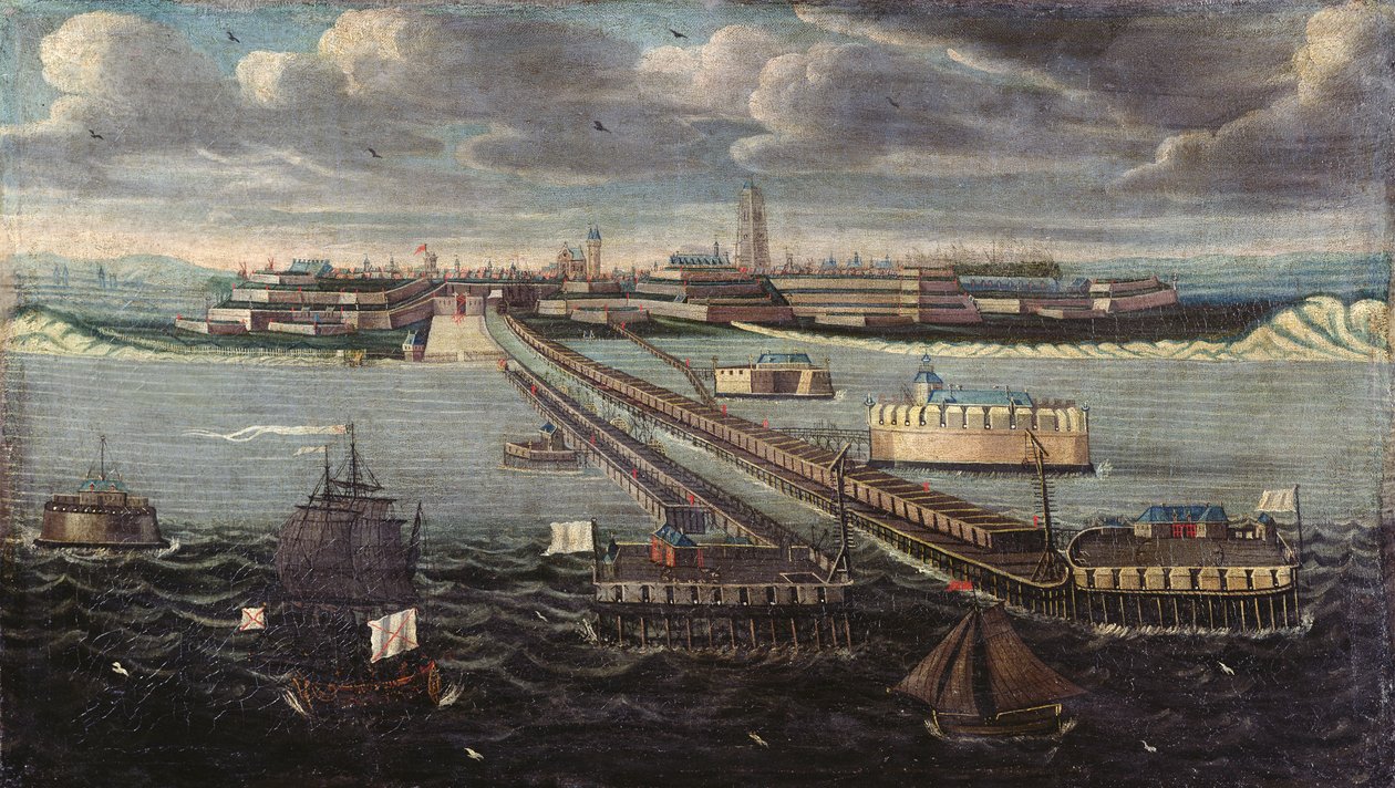 Utsikt over Dunkirk av French School
