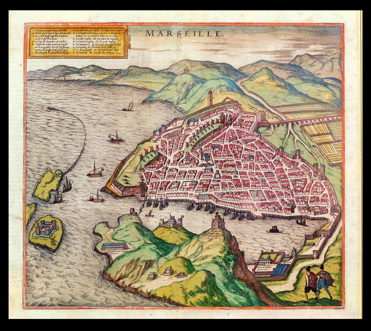Utsikt over Marseille, 1574 av French School