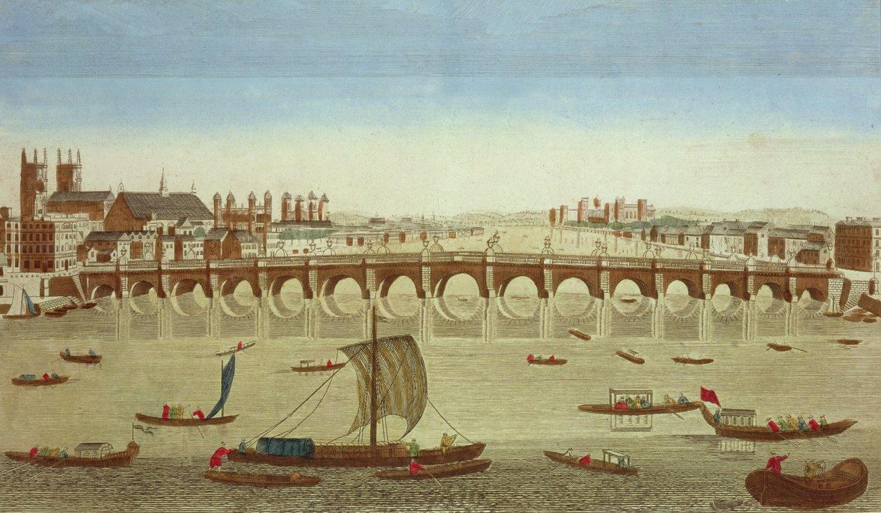 Utsikt over Westminster Bridge fra nord av French School