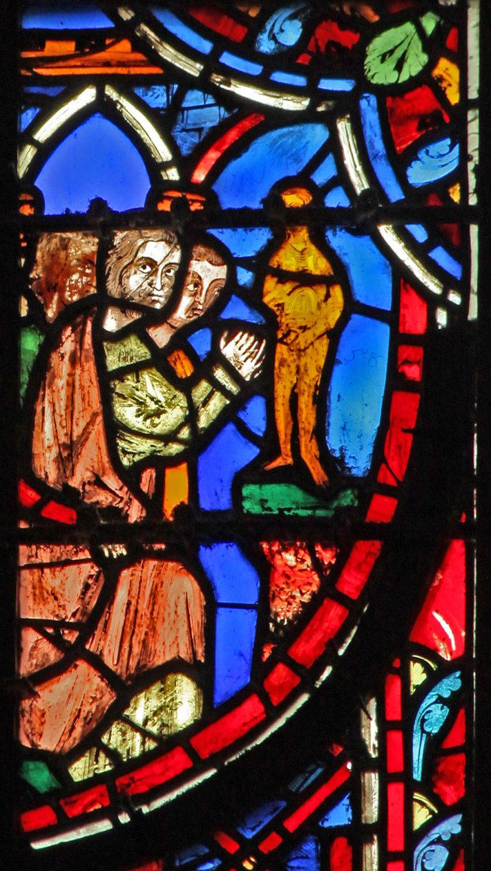 Vindu w11 Jerusalems synder Lam I 8 (farget glass) av French School