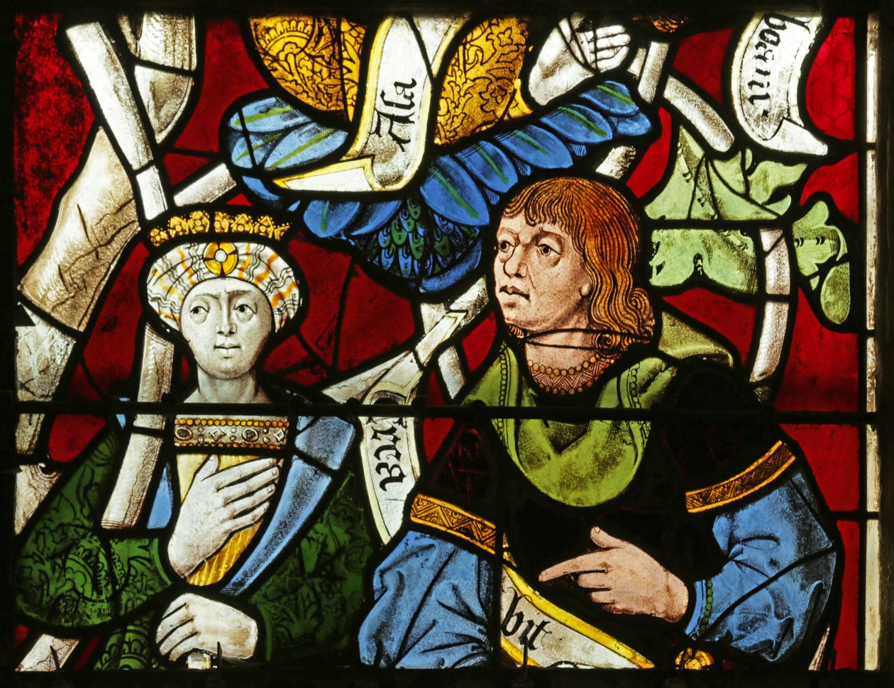Vindu som viser Tree of Jesse: King and Prophet, 1500- og 1900-tallet av French School