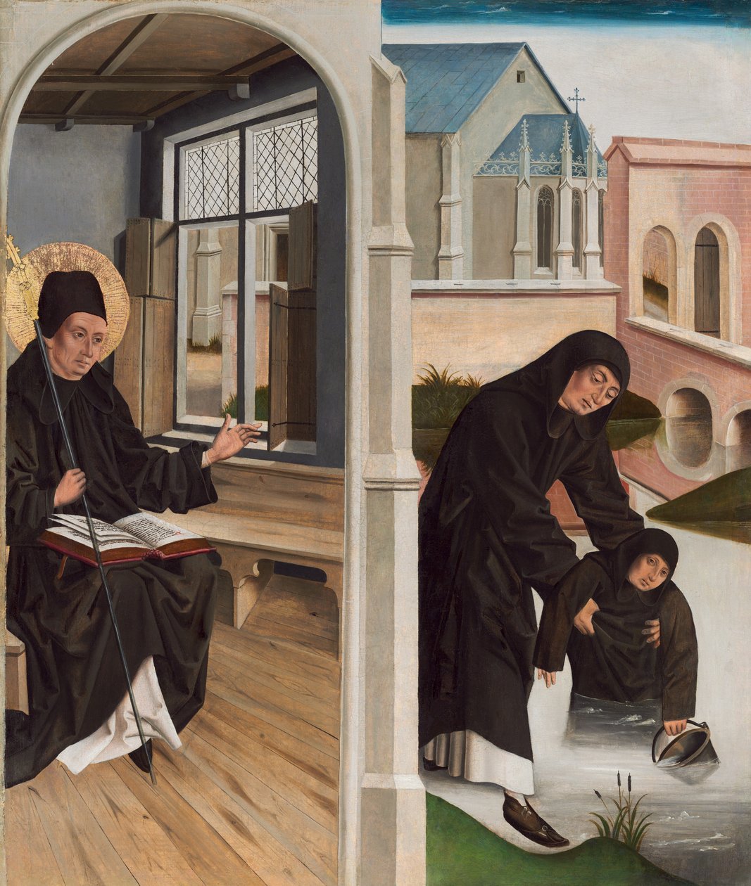 Et mirakel av Saint Benedict av French 15th Century