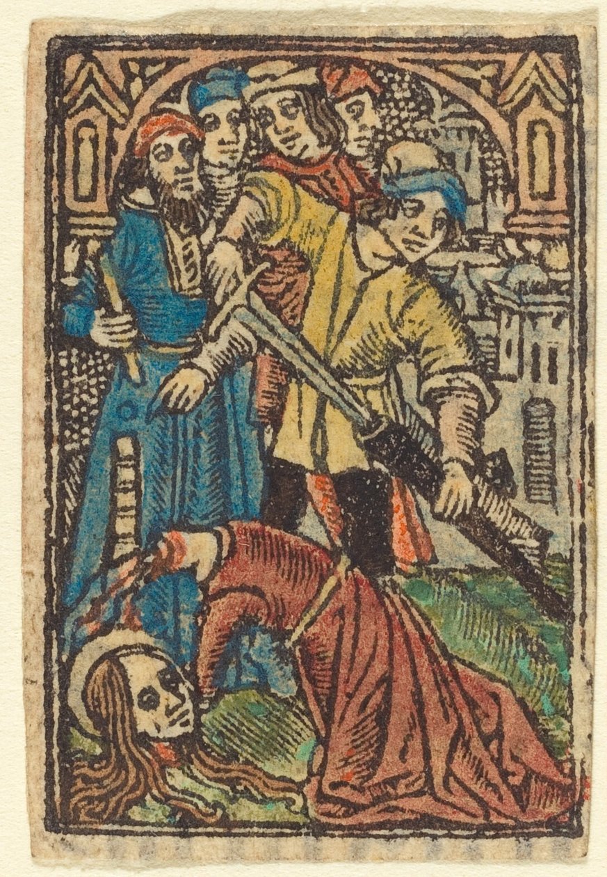 Halshugging av Saint Catherine (?) av French 15th Century