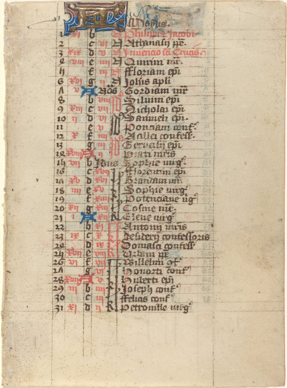 Side fra en timebok av French 15th Century
