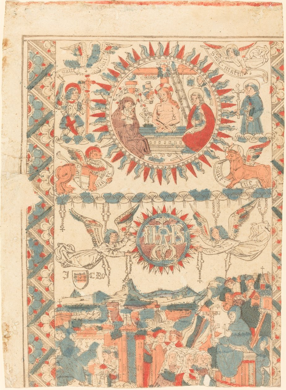 Saint Bonaventure ankommer og forkynner i Lyon av French 15th Century