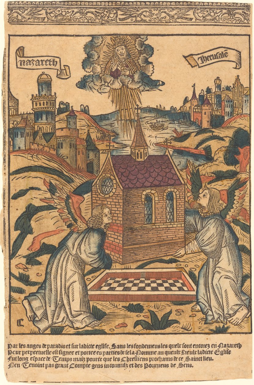 Transporten av det hellige hus Loreto av French 15th Century
