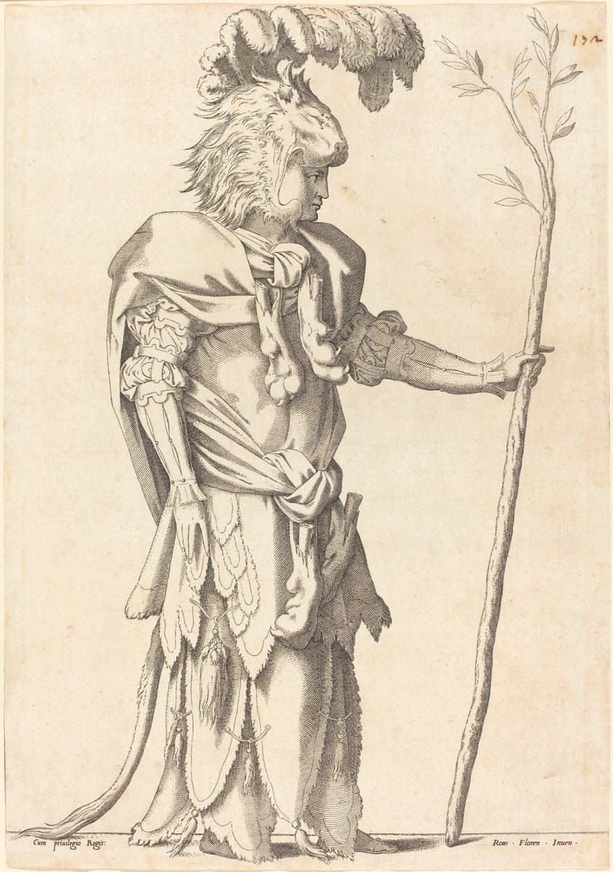Figur kledd som Hercules av French 16th Century
