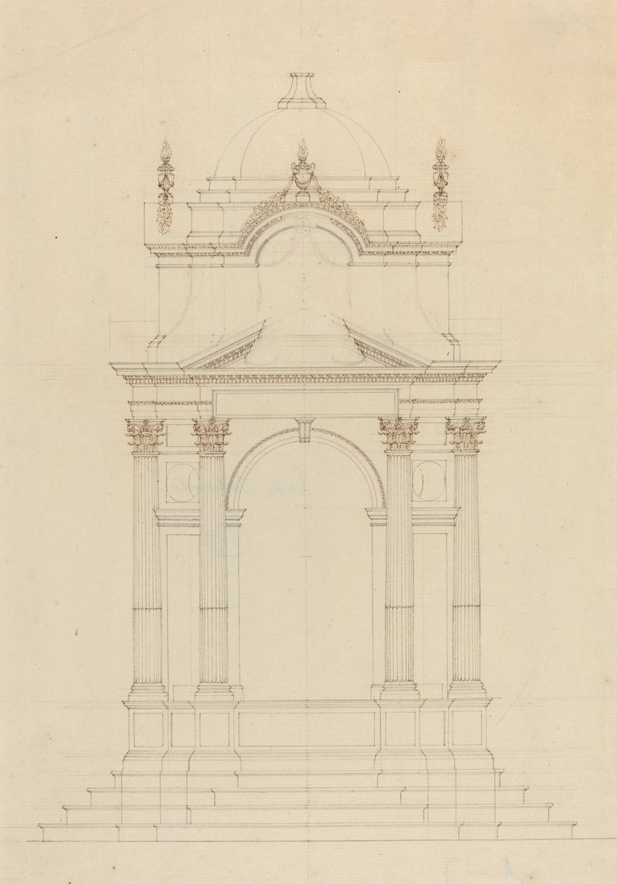 Design for en Baldaquin av French 18th Century