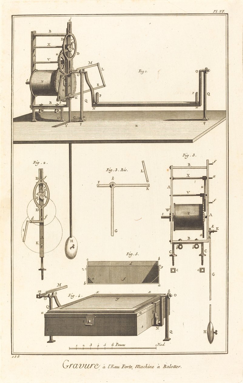 Etsning, Balottemaskin: pl. VII av French 18th Century after Robert Benard