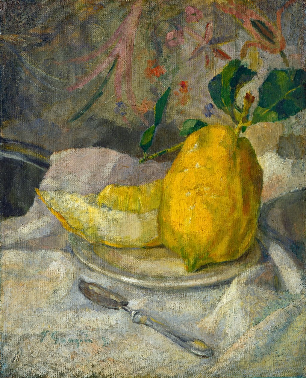 Melon og sitron av French 19th Century