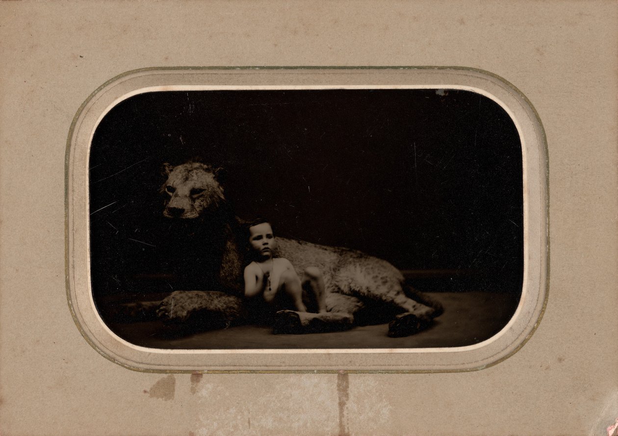 Portrett av et barn av French 19th Century