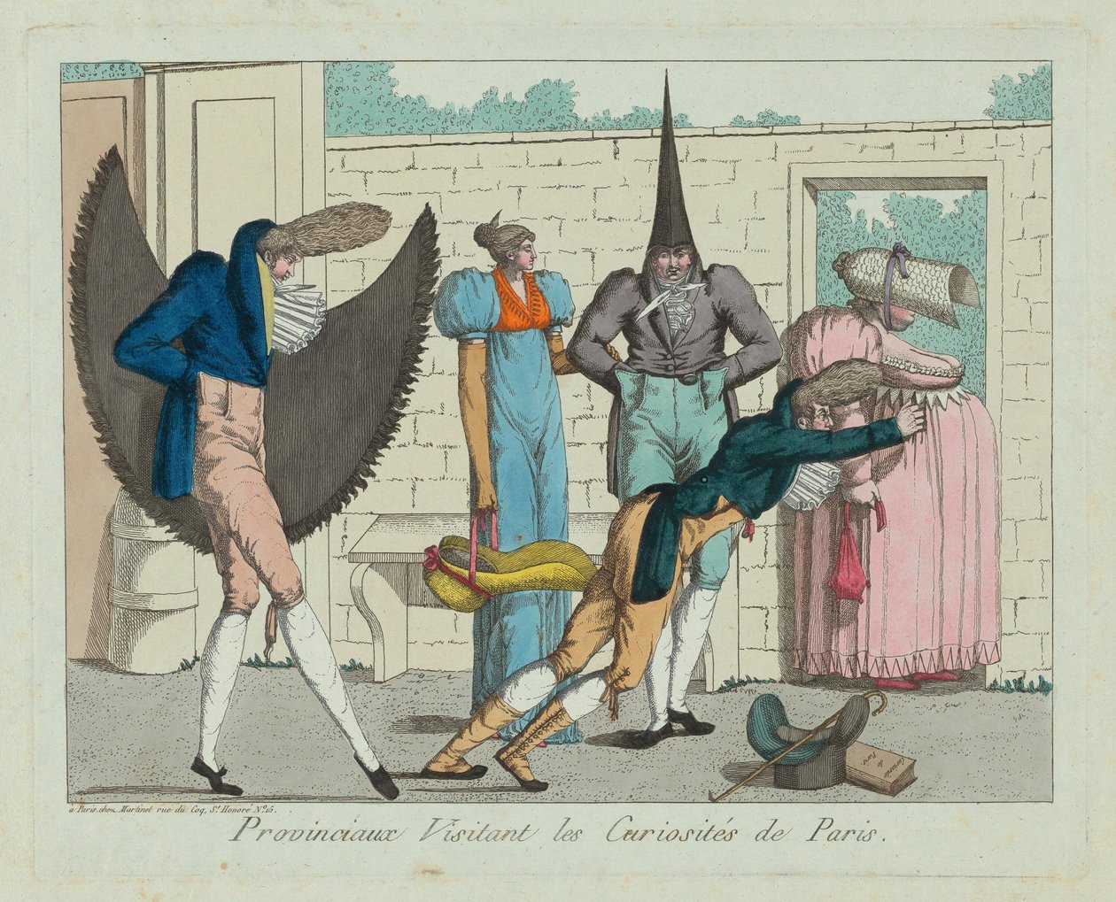 Provinsiale besøker kuriositetene i Paris av French 19th Century