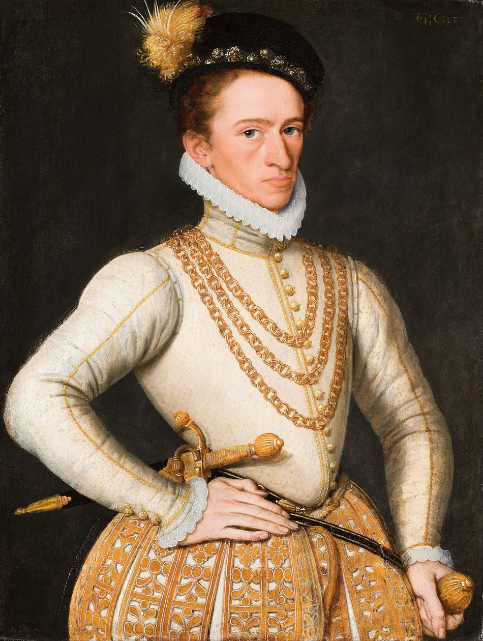 Portrett av en ukjent fransk adelsmann, 1560 av French Master
