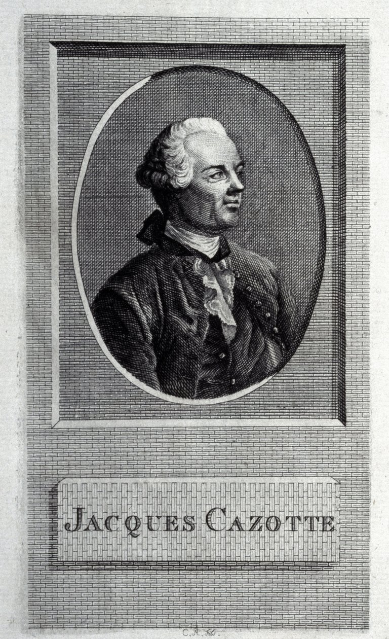 Portrett av forfatteren Jacques Cazotte 1720-1792 av French Master