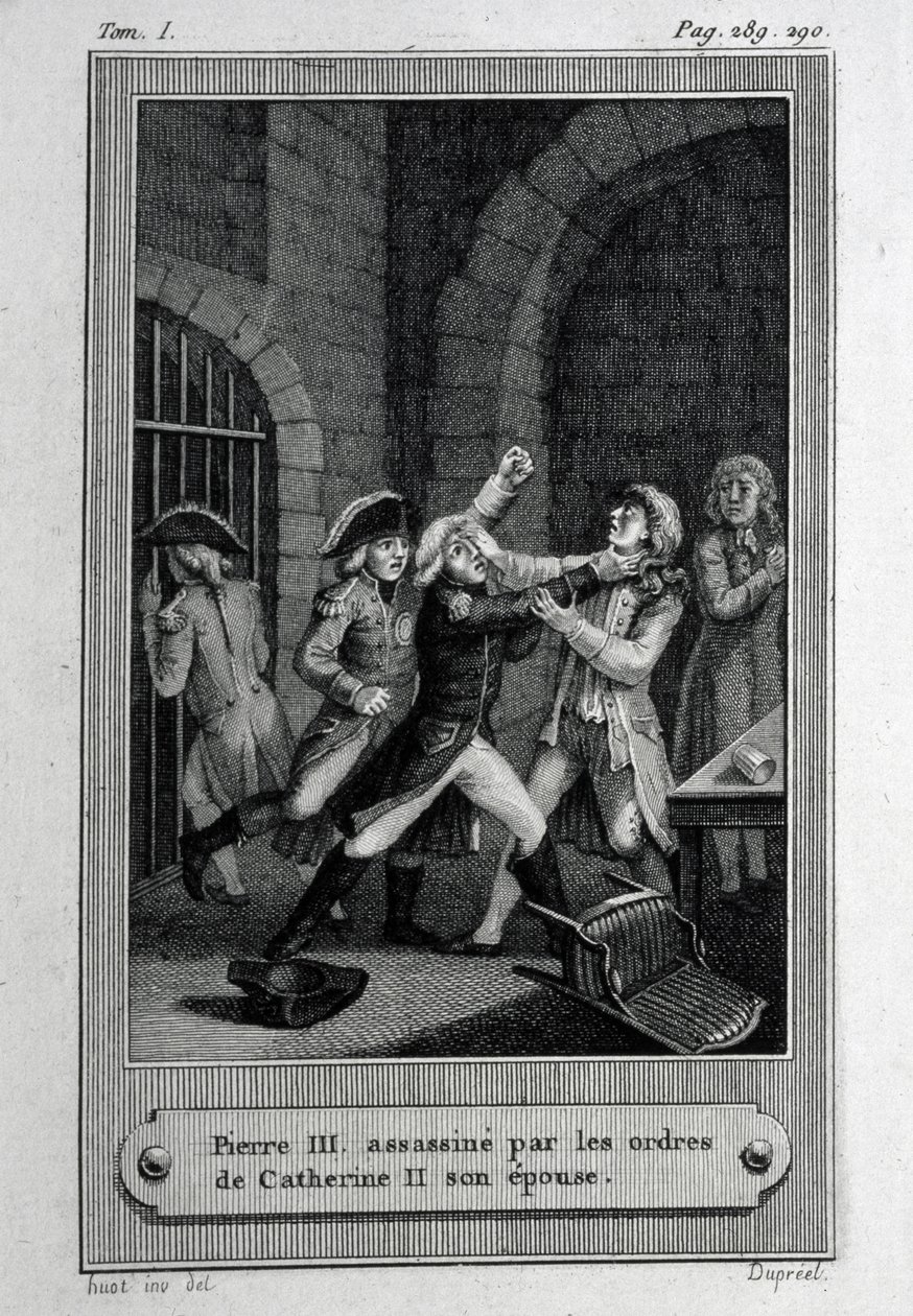 Attentatet på keiseren av Russland Peter III Fyodorovich 17. juli 1762 av French Master