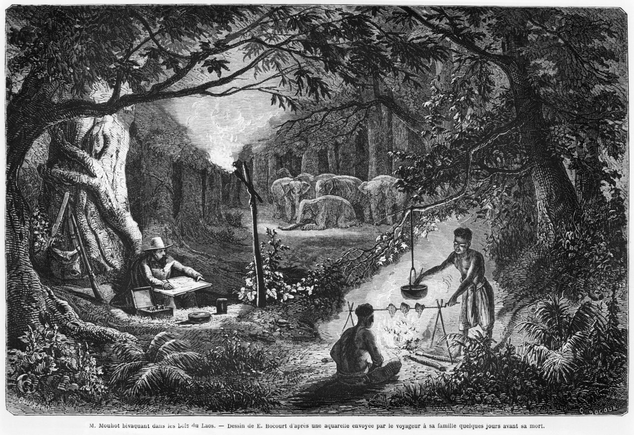 Alexandre Henri Mouhot (1826-1860) i kongeriket Siam av French Photographer