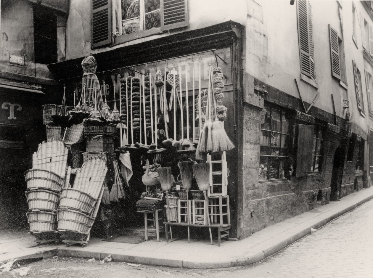 Kurvbutikk, Paris (s/hvitt bilde) av French Photographer