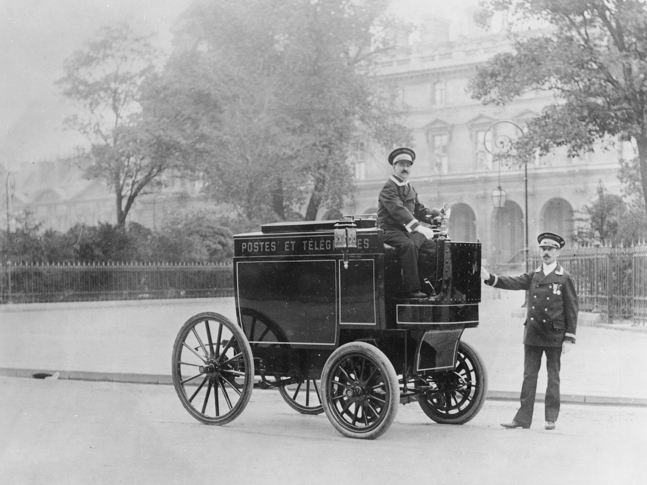 Elektrisk postvogn, 1901 av French Photographer