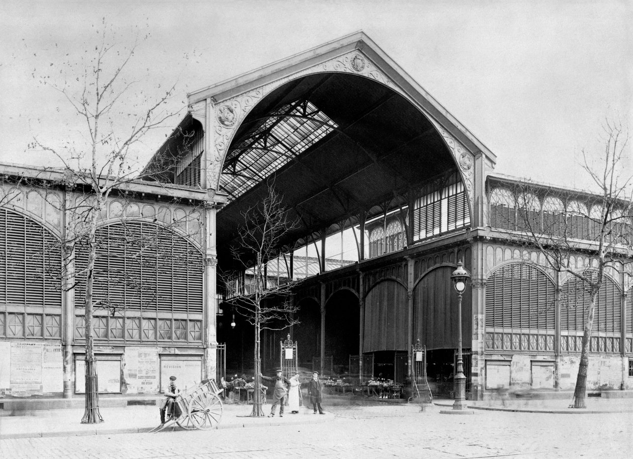 Inngang til en paviljong på Les Halles Central Market, Paris, ca. 1900 av French Photographer