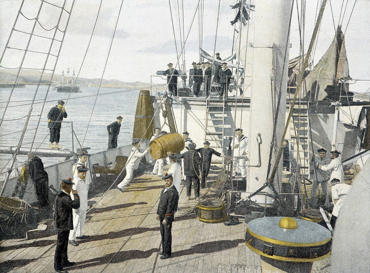 Fransk marine, slutten av 1800-tallet: Maten - Bibl. des Arts deco. av French Photographer