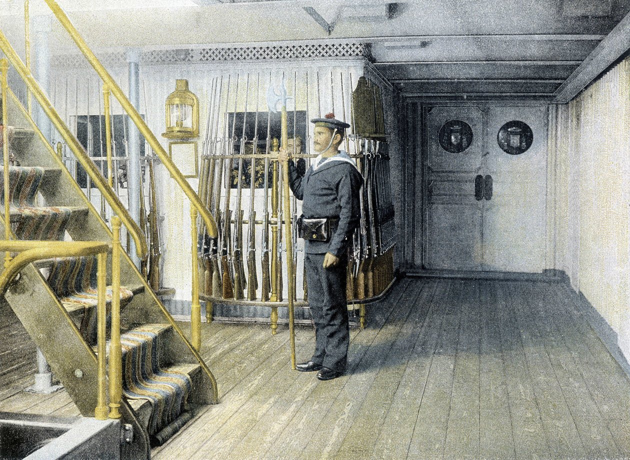 Fransk marine, slutten av 1800-tallet: fraksjonær av admiralen - Bibl. des Arts Deco. av French Photographer