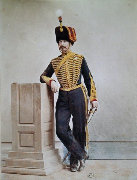 Fransk soldat på det andre imperiets tid (farget bilde) av French Photographer