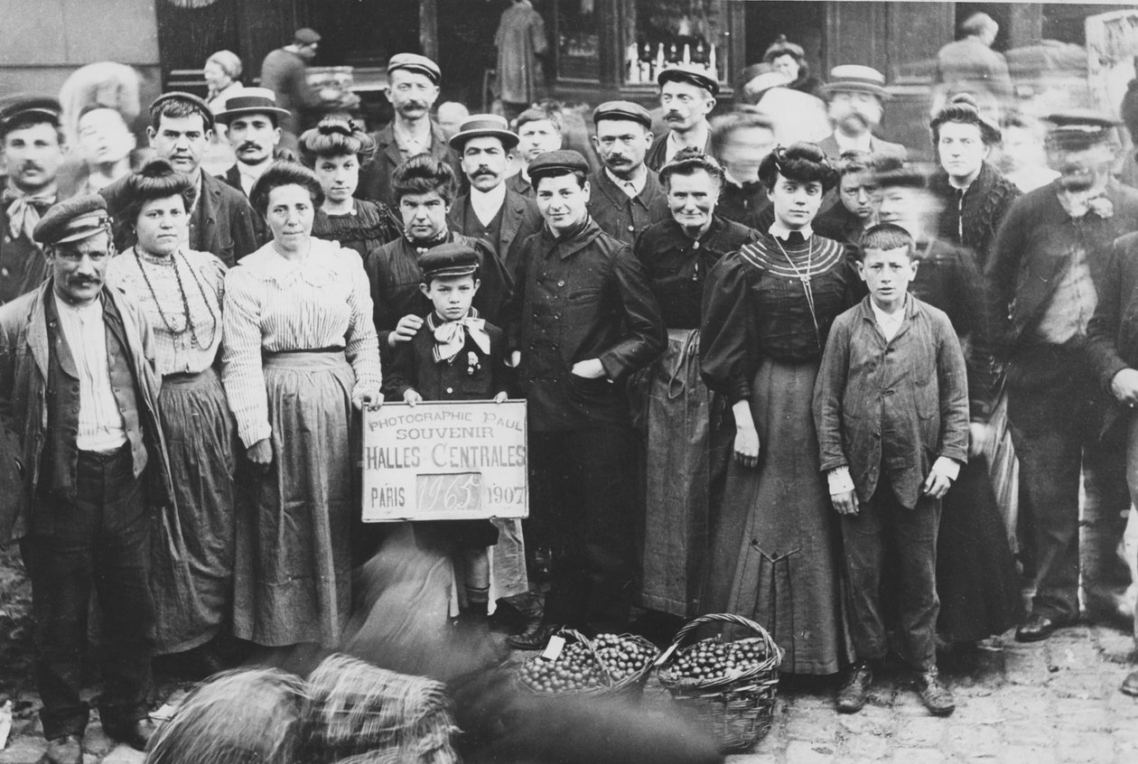 Gardeners of Bagneux, Les Halles-markedet, Paris, 1907 av French Photographer
