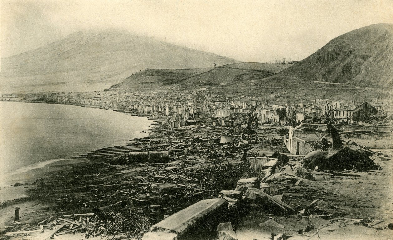 Generell utsikt over Saint Pierre av French Photographer