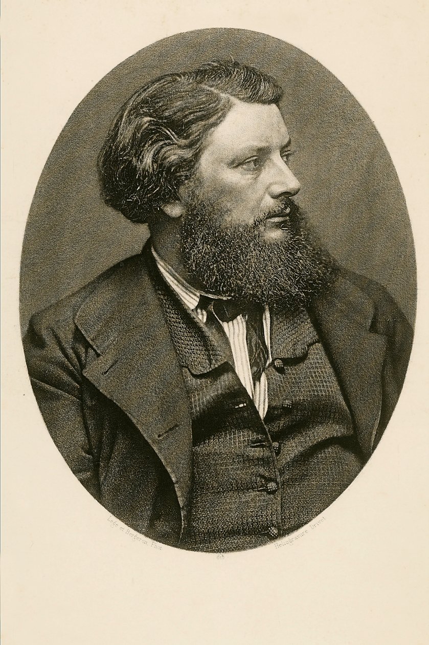 Gustave Courbet (s/hvitt bilde) av French Photographer