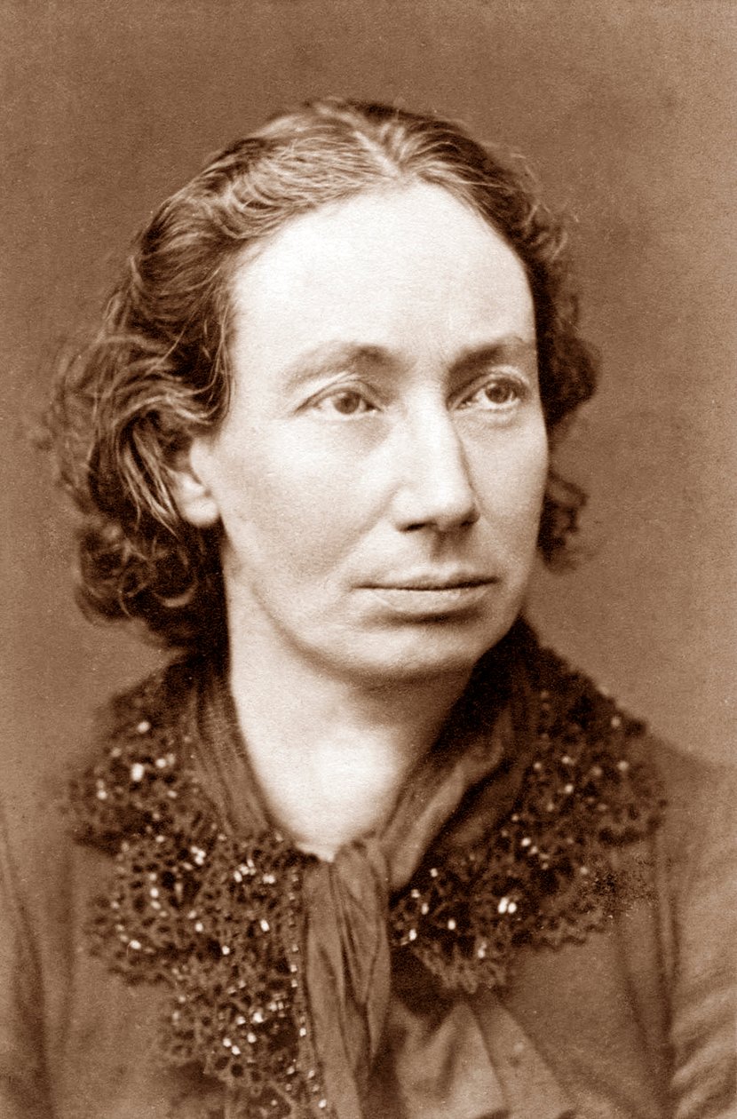 Louise Michel ca. 1870 (1833-1905), fransk anarkist revolusjonær som deltok i Paris-kommunen i 1871 av French Photographer