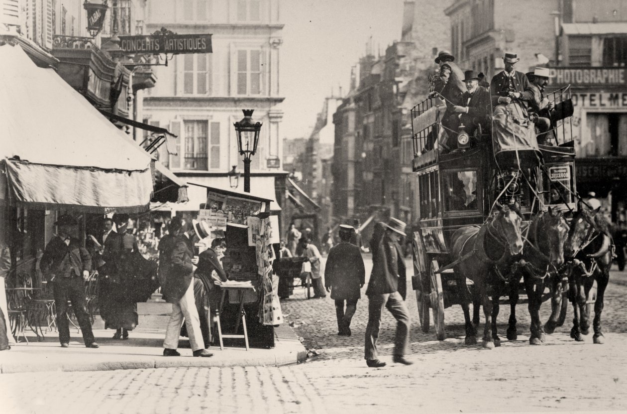 Place de Clichy, Paris (s/hvitt bilde) av French Photographer