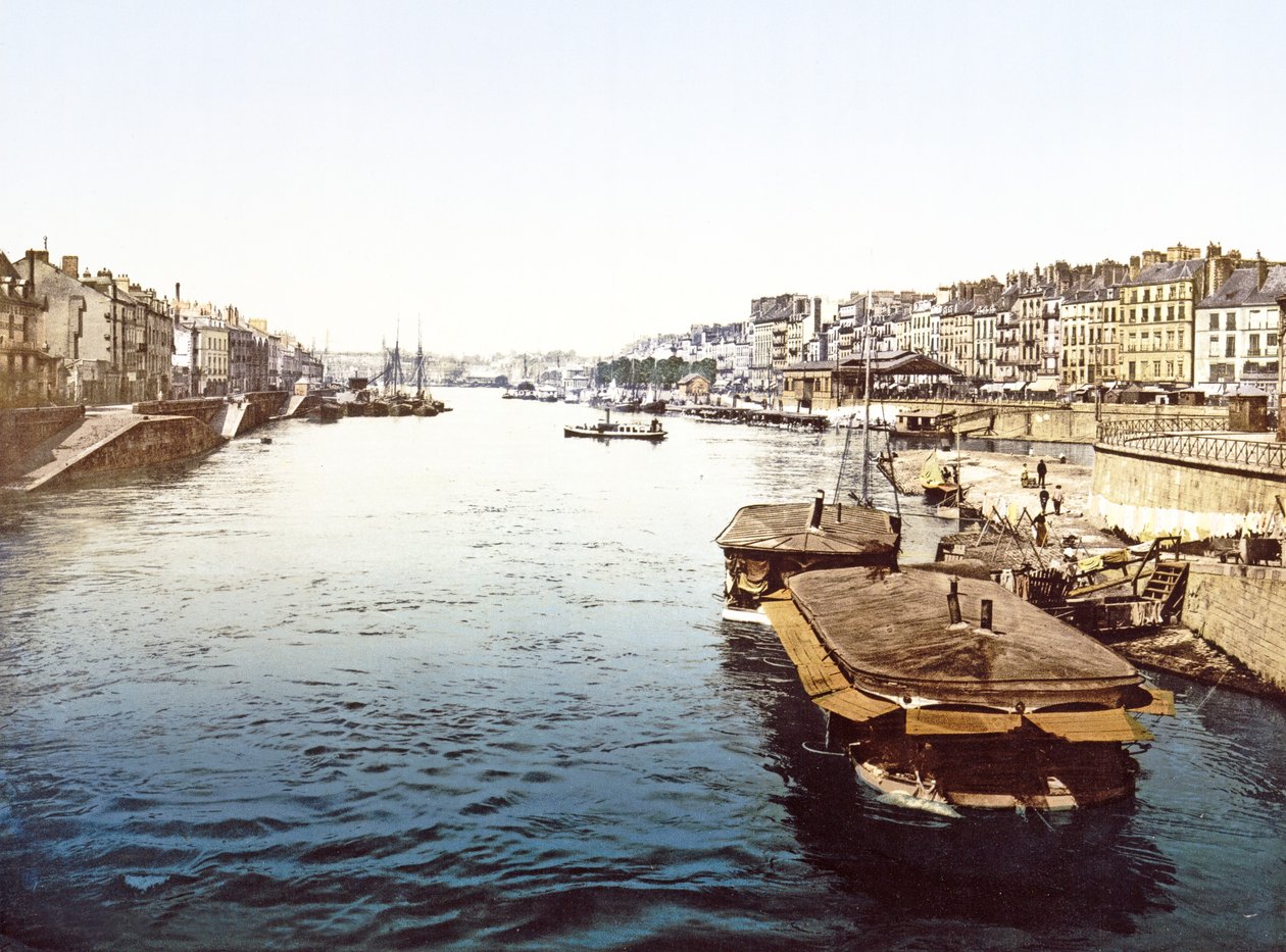 Lystbåter på Loire i Nantes, pub. 1890-1900 av French Photographer