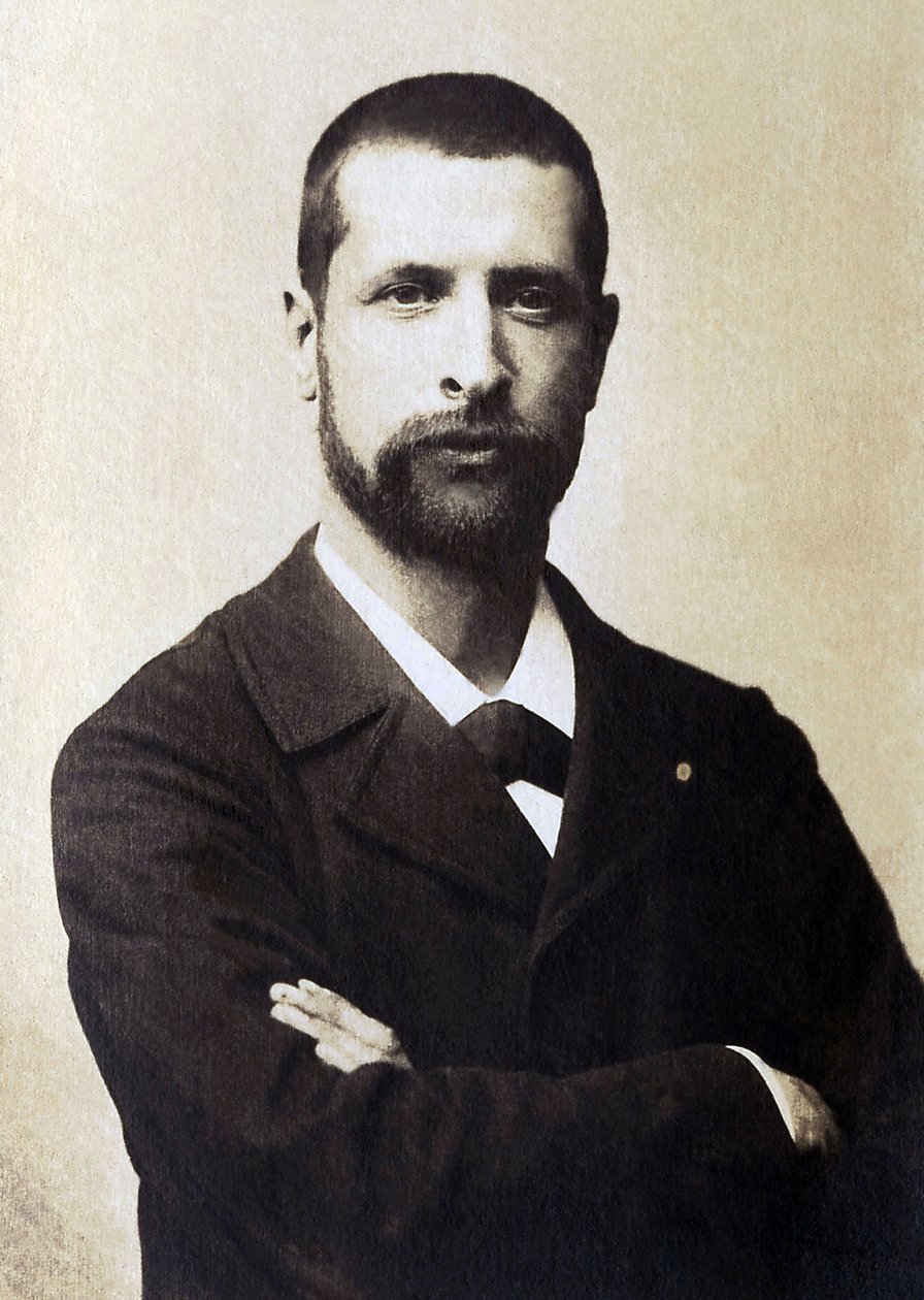 Portrett av Alexandre Yersin (s/hvitt bilde) av French Photographer