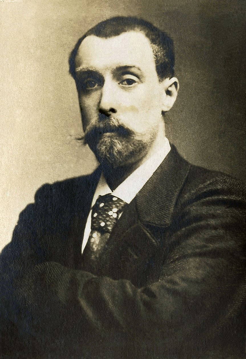 Portrett av Alphonse Allais (1854-1905), fransk journalist, komiker og poet. av French Photographer