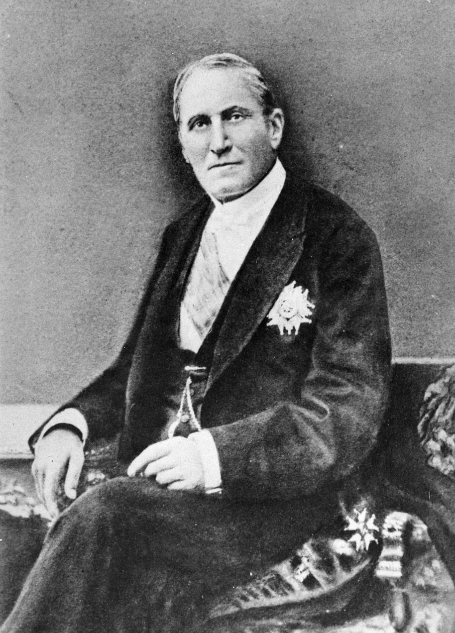 Portrett av Baron Georges Eugene Haussmann (1809-91) fra Memoirs of Baron Haussmann, Paris, Victor Havard Publisher, 1889 av French Photographer
