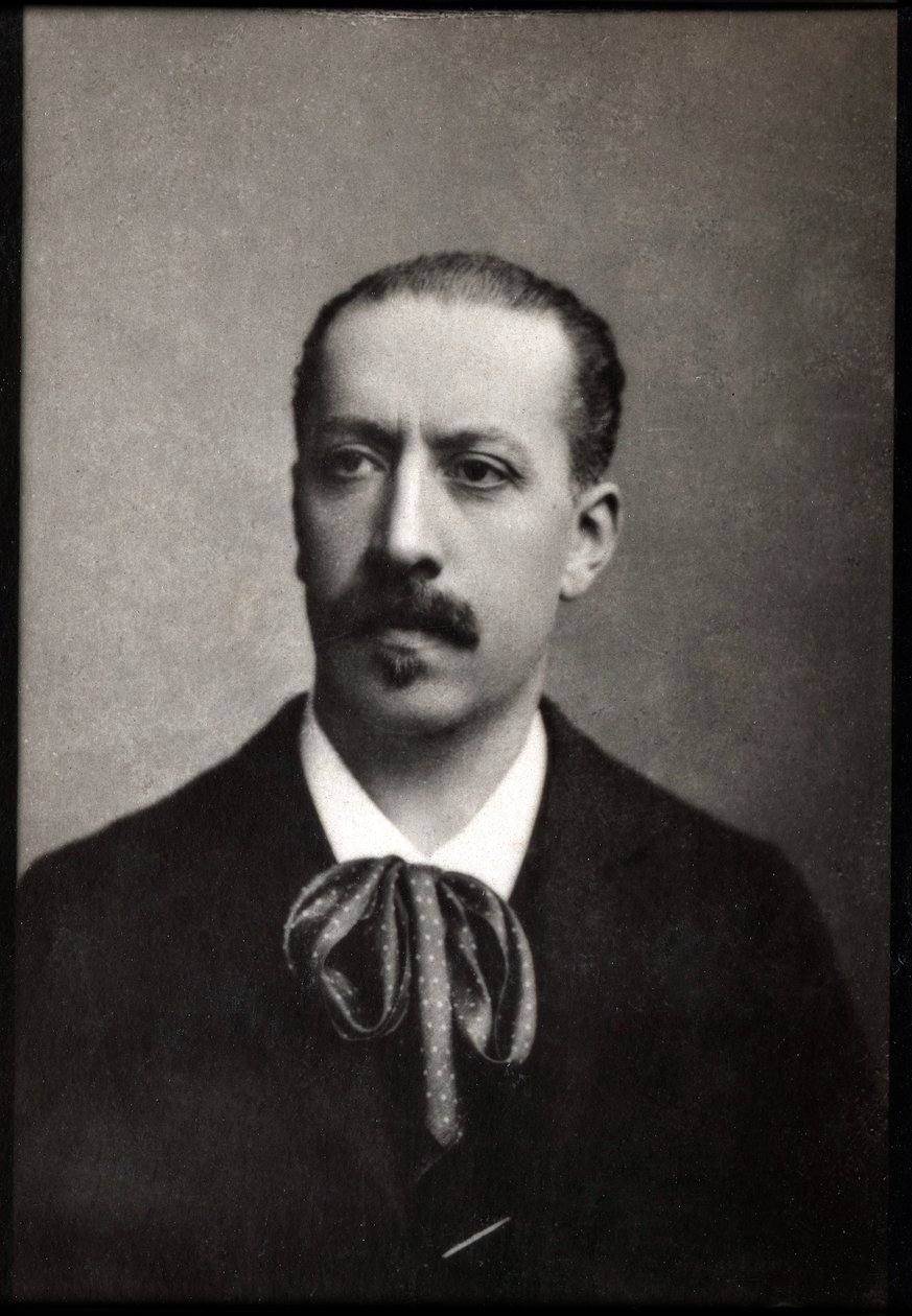 Portrett av Charles Marie Jean Albert Widor (1844-1937), fransk organist, komponist og lærer. av French Photographer