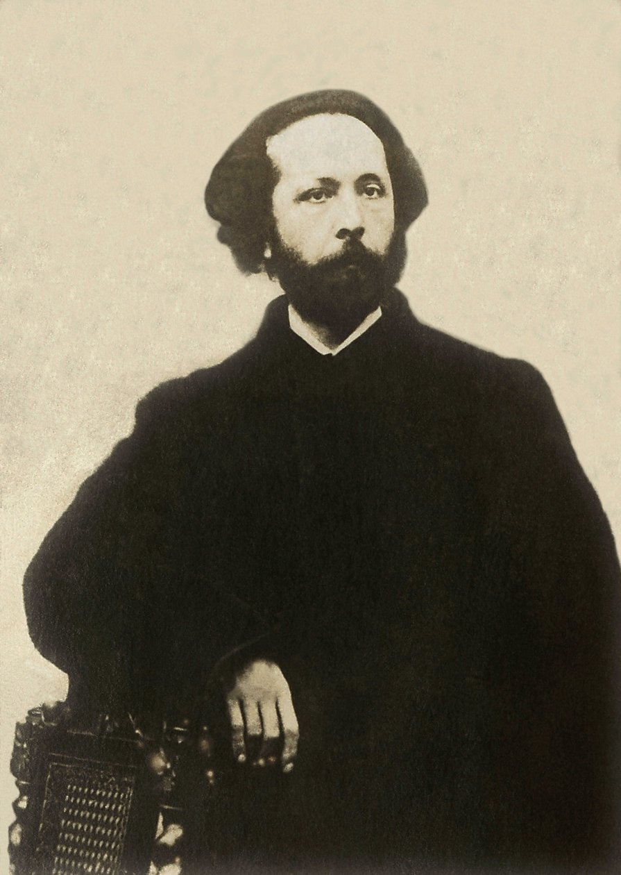 Portrett av Edouard Lalo (1823-1892), fransk komponist. Fotografi, sent på 1800-tallet, Paris. av French Photographer