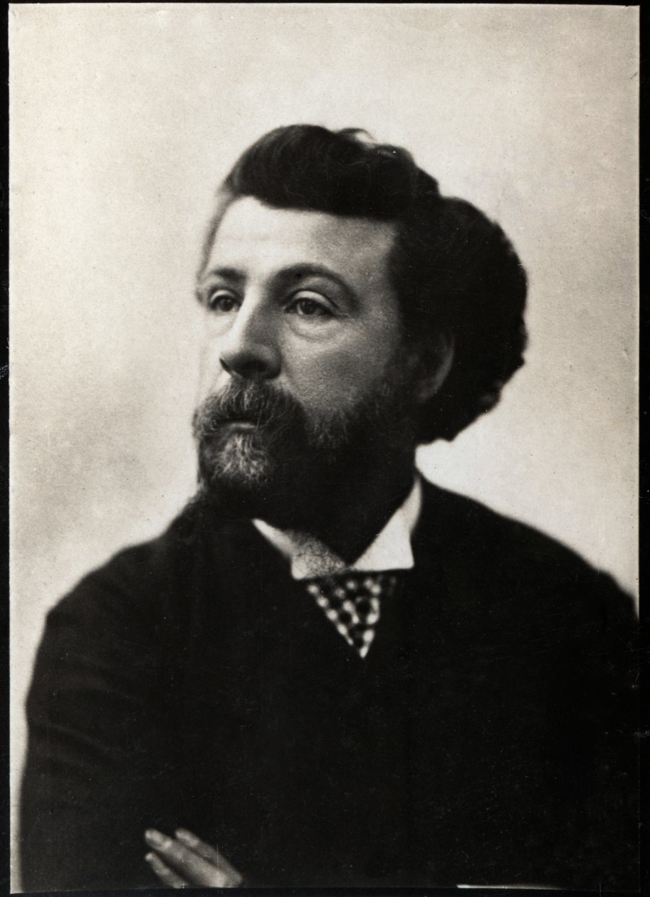 Portrett av Edouard Pailleron (1834-1899), fransk poet og dramatiker. av French Photographer