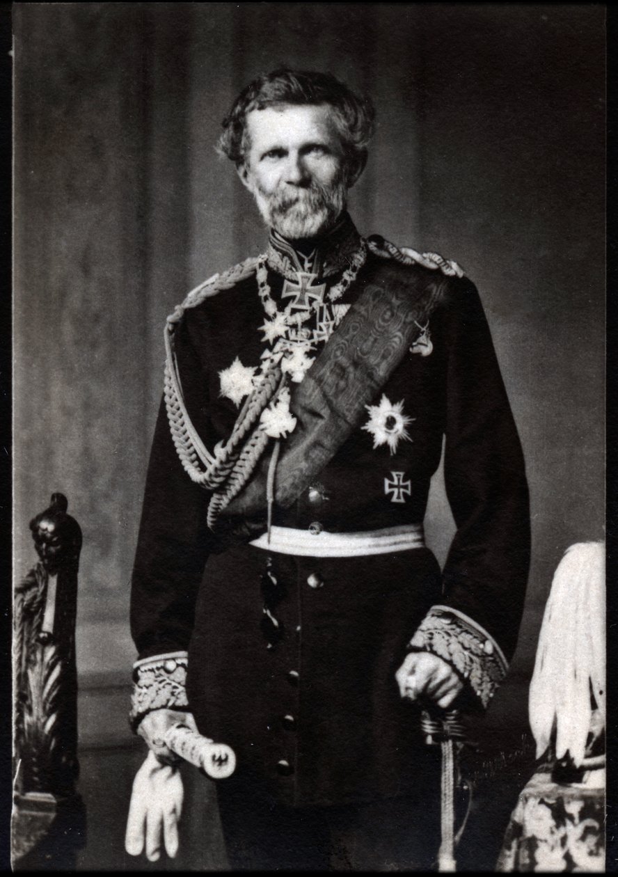Portrett av Edwin Freiherr von Manteuffel (baron von Manteuffel) (1809-1895), tysk feltmarskalk. av French Photographer