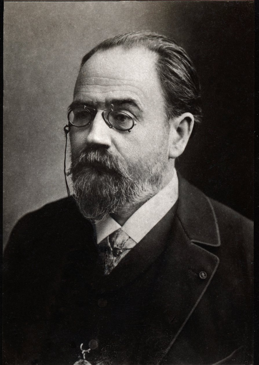 Portrett av Emile Zola (1840-1902) fransk forfatter. av French Photographer