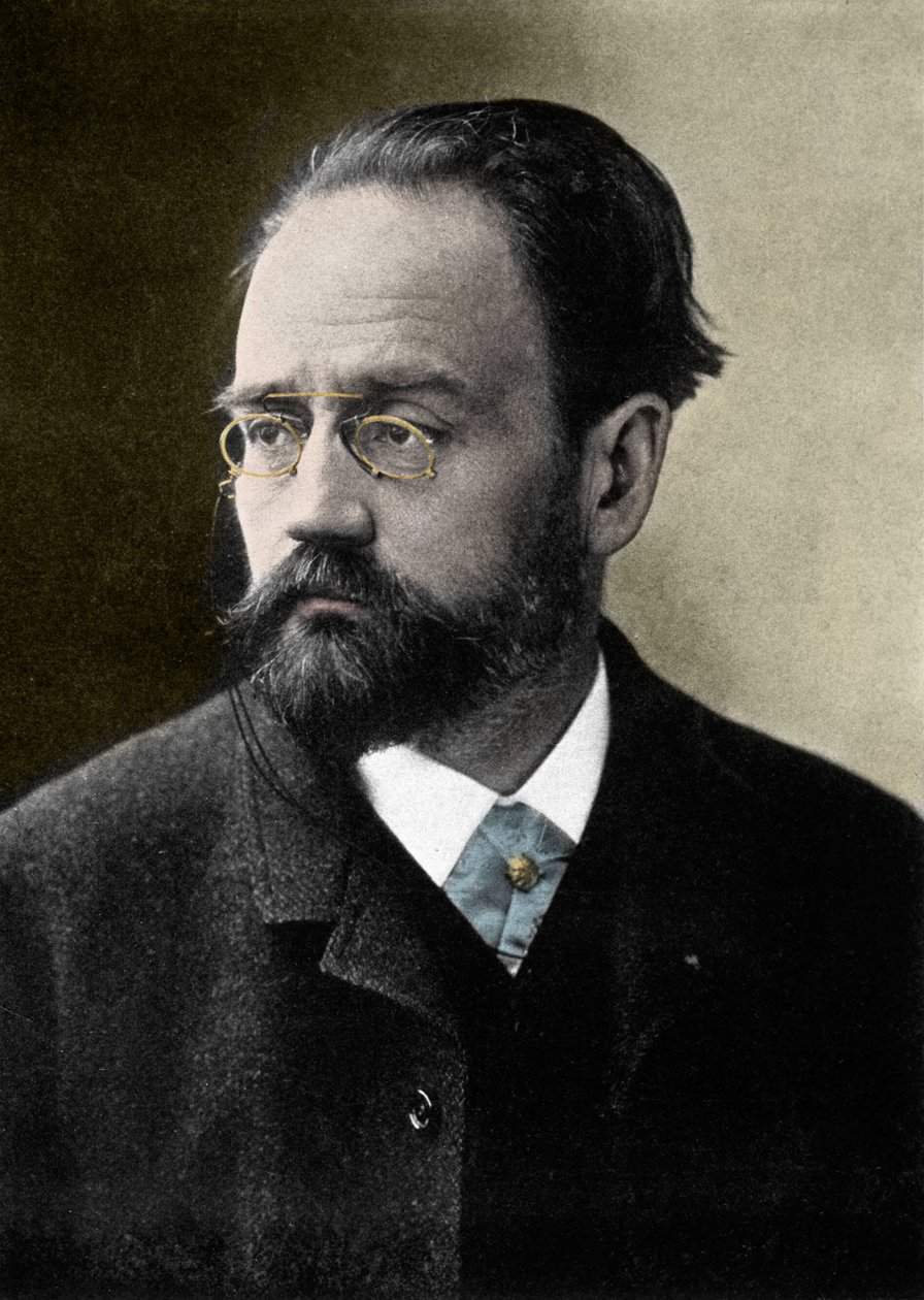 Portrett av Emile Zola (1840-1902) fransk forfatter. av French Photographer