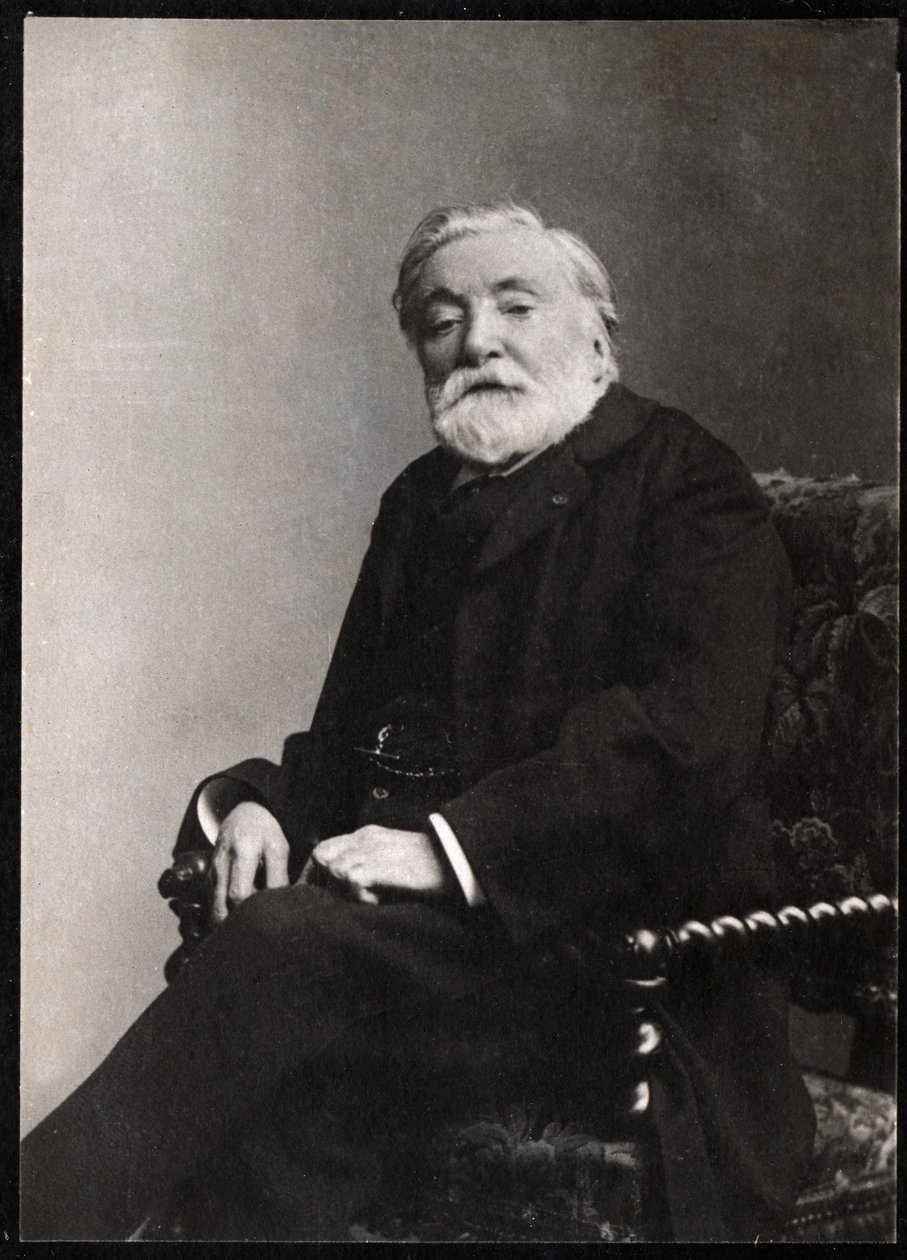 Portrett av Etienne Charles Henri, viscount of Bornier (1825-1901), fransk poet og dramatiker. av French Photographer
