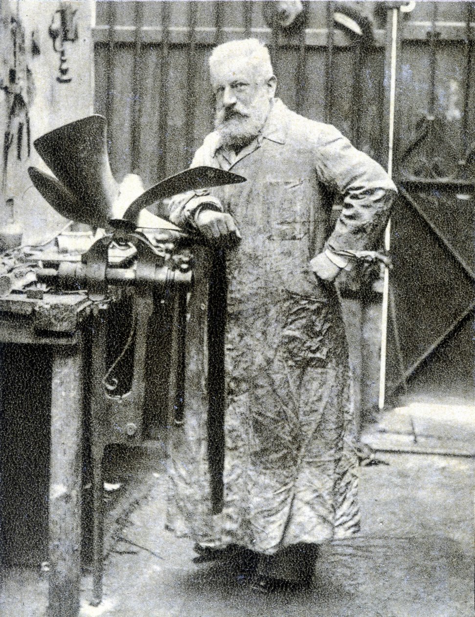 Portrett av Fernand Forest (1851 - 1914), fransk oppfinner (motor, bildeler...) - fotografi av French Photographer