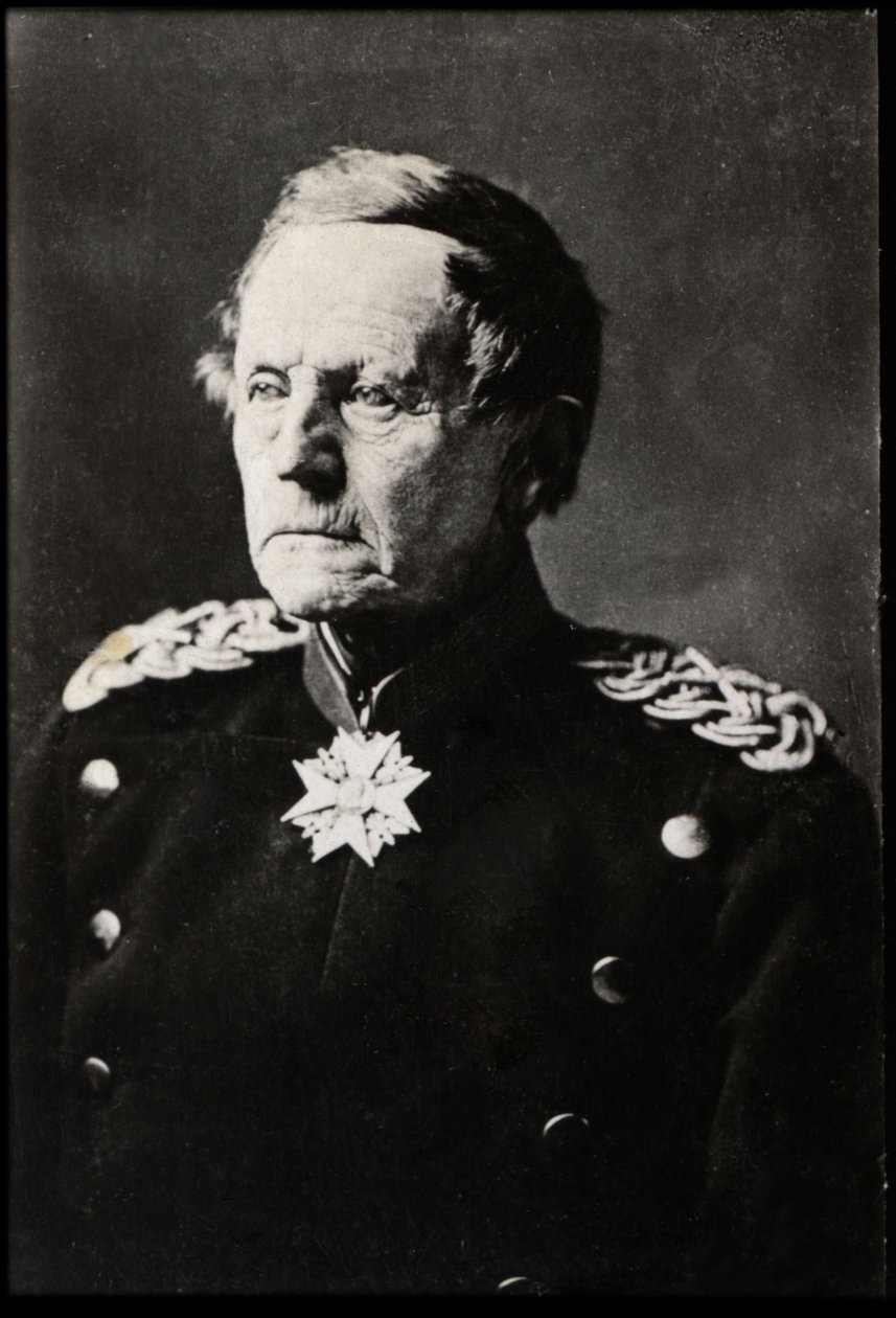 Portrett av Helmuth Karl Bernhard von Moltke den eldre (1800-1891), tysk feltmarskalk. av French Photographer