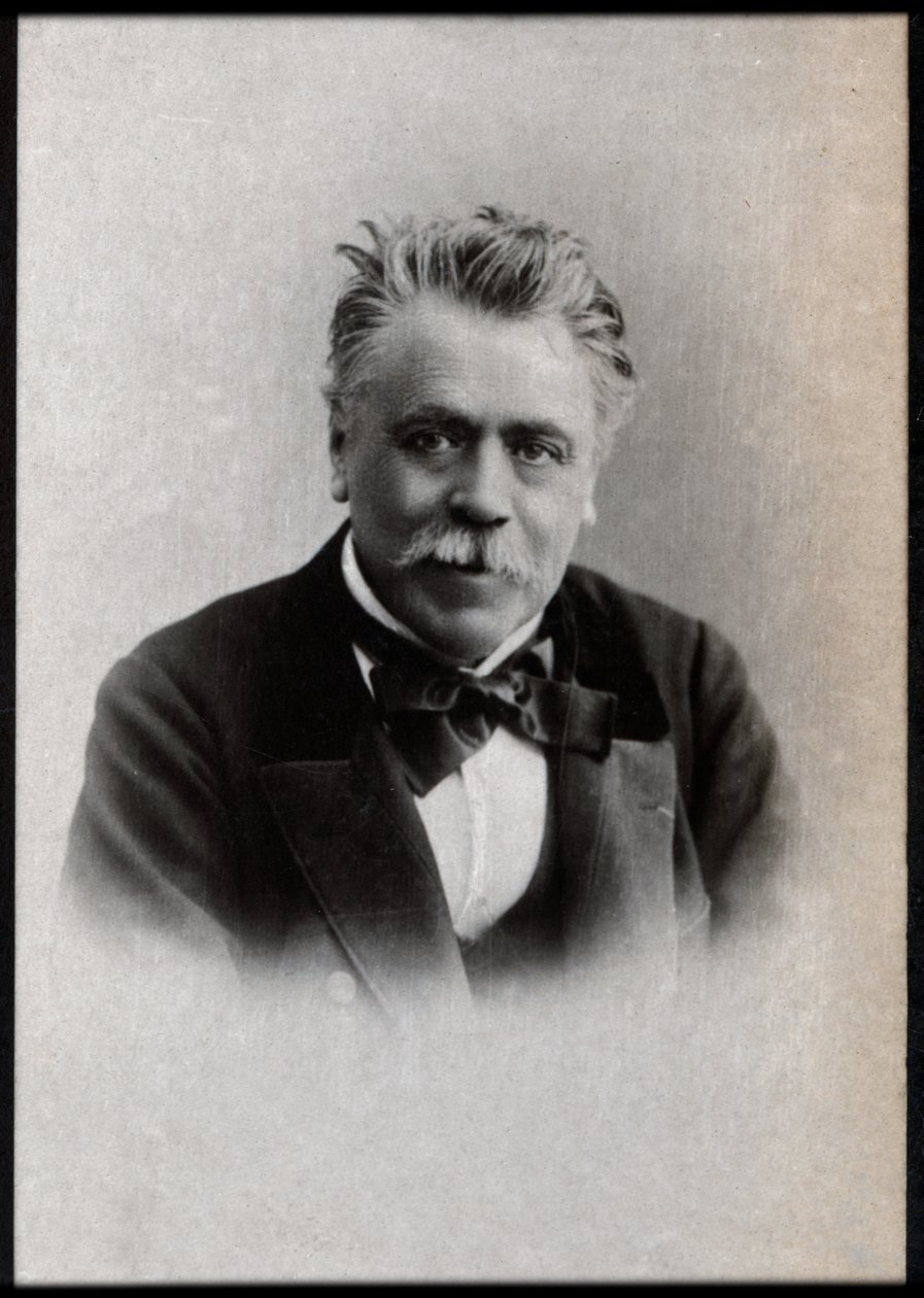 Portrett av Henri Francois Becque (1837-1899), fransk dramatiker. av French Photographer