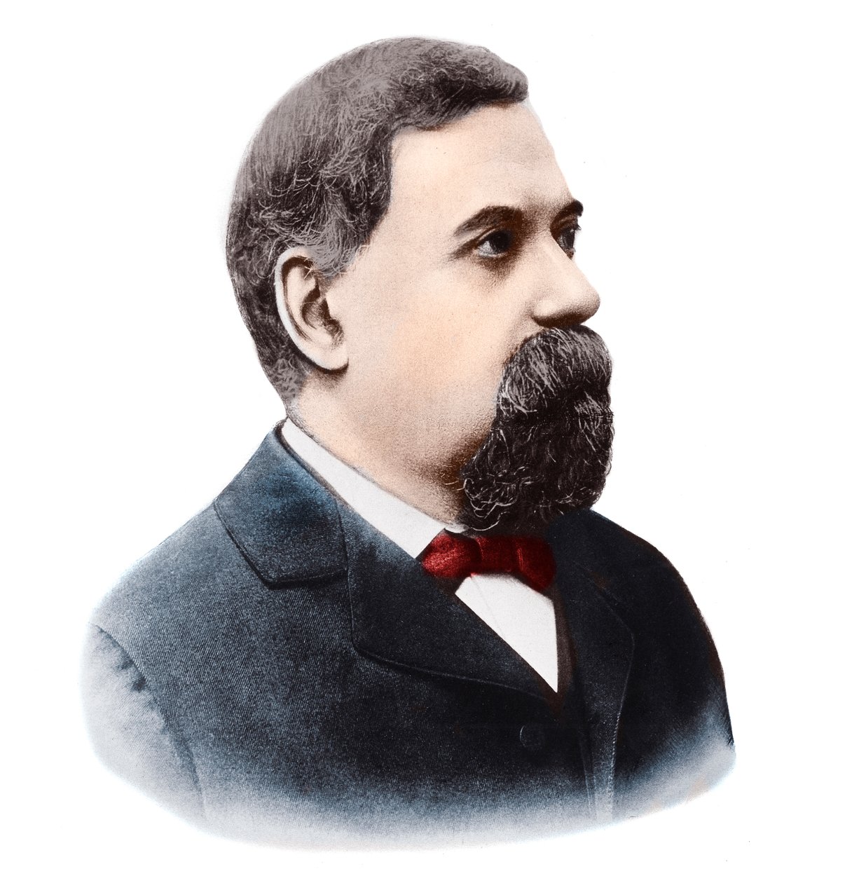 Portrett av den italienske astronomen Giovanni Schiaparelli (1835-1910). av French Photographer