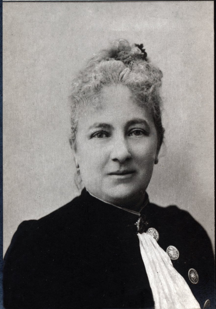 Portrett av Juliette Adam (1836-1936), fransk forfatter og feminist. av French Photographer