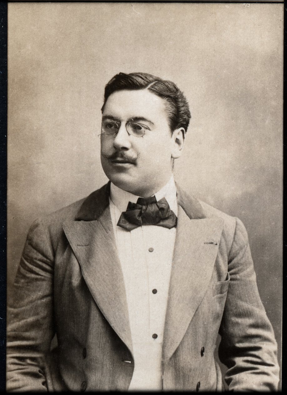 Portrett av Leon Xanrof (1867-1953), fransk dramatiker og låtskriver. av French Photographer