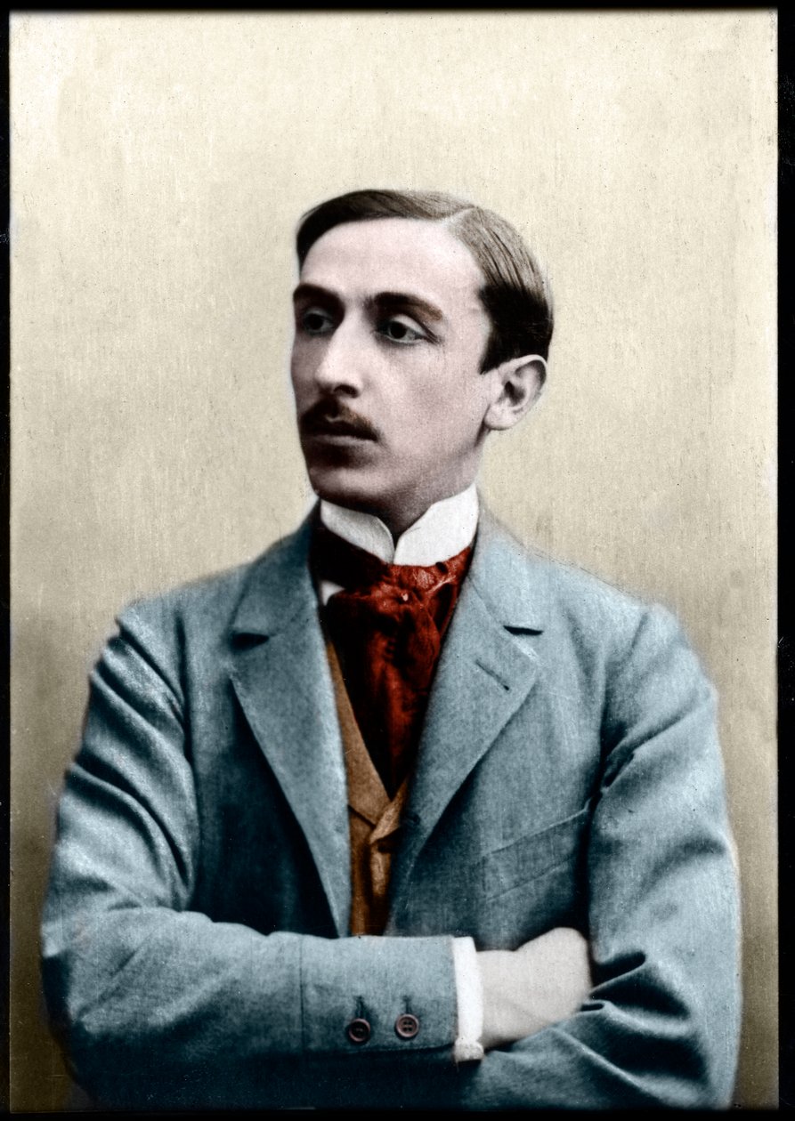 Portrett av Maurice Barres (1862-1923), fransk forfatter, journalist og sosialistisk politiker. av French Photographer