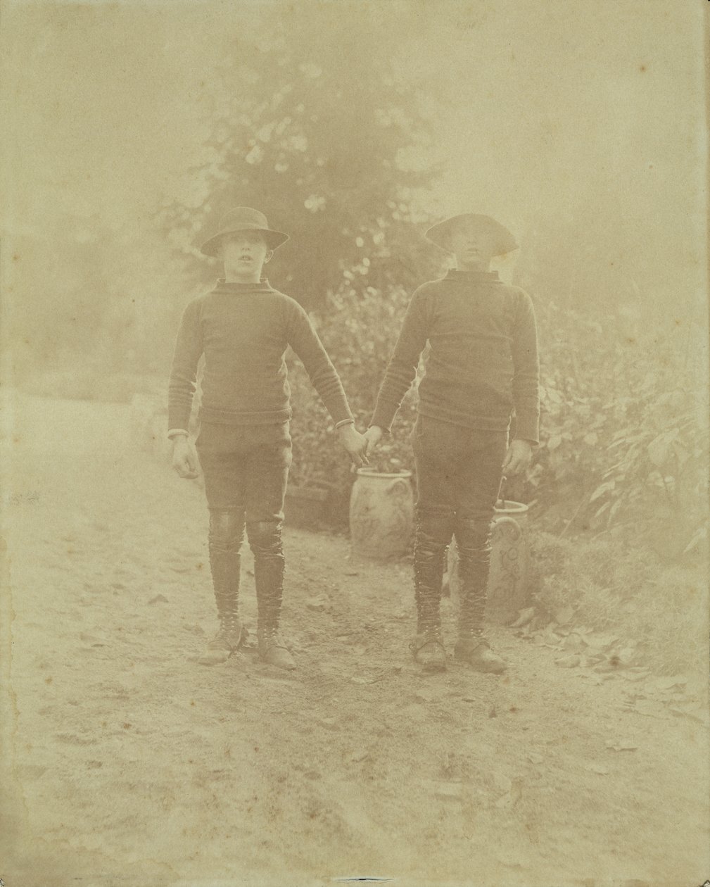 Portrett av Michel Monet og Jean-Pierre Hoschede av French Photographer